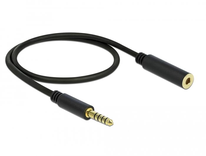 Delock Câble d'extension Jack 4,4 mm 5 broches Mâle vers Femelle 0,5 m sch - Delock