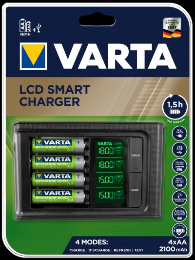 Varta LCD Smart Charger 57674 avec 4xAA2100