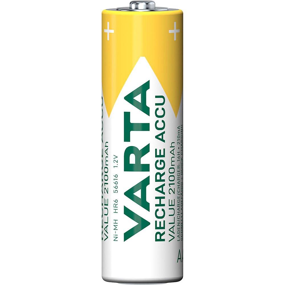 Oplaadbare AA Batterij Nimh - Aantal: 4 batterijen, IEC code: HR03 Spanning: 1.2 Volt, Capaciteit: 2100mAh, Merk: Varta