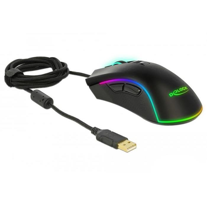 Delock Optische 7-knoppen USB Gaming Muis - Rechtshandig - Delock