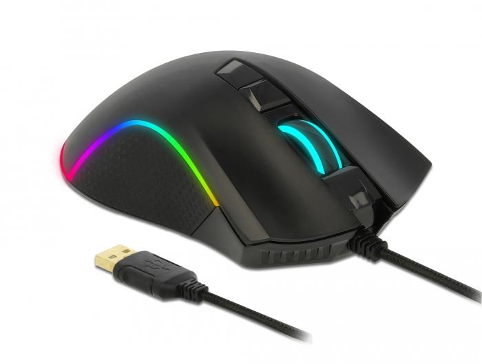 Delock Optische 7-knoppen USB Gaming Muis - Rechtshandig - Delock