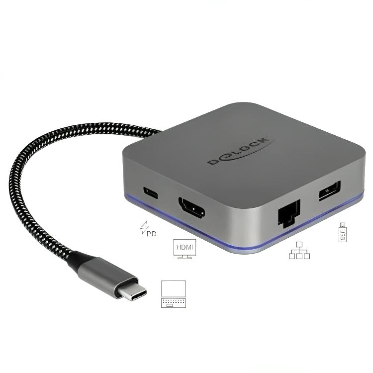 Adaptateur Multi-Ports USB USB 3.2 Gen 1 USB-C™ Mâle Micro SD / RJ45  Femelle / SD / Sortie HDMI ™ / USB-C™ Femelle / 3x USB-A Femelle 5 Gbps