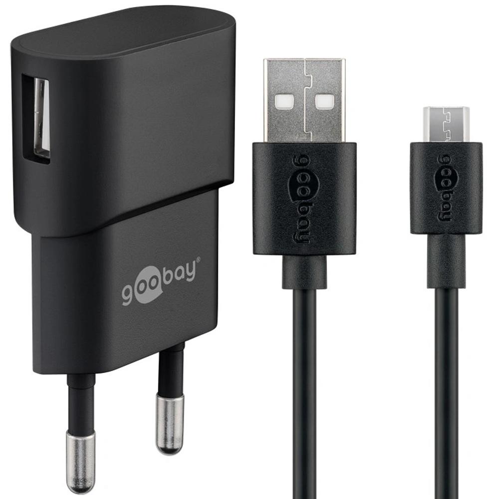 Chargeur QI - 2 000 mA - Chargeur sans fil Qi pour smartphone - Noir,  Connecteur 1 : Micro USB femelle, Dimensions : Ø 150 mm, Courant de charge  : 2 000 mA.