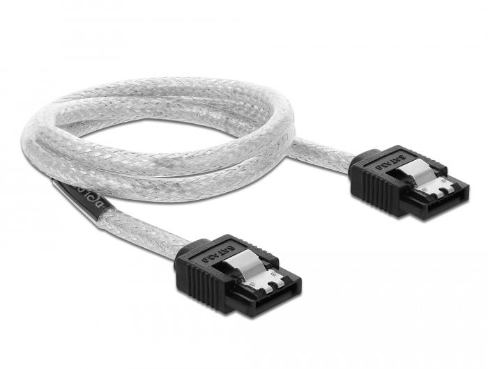 Delock SATA 6 Gb/s Kabel 50 cm transparant - Delock