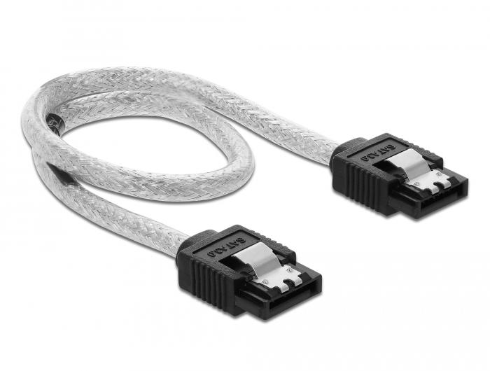 Câble Delock SATA 6 Gb/s 30 cm transparent - Delock