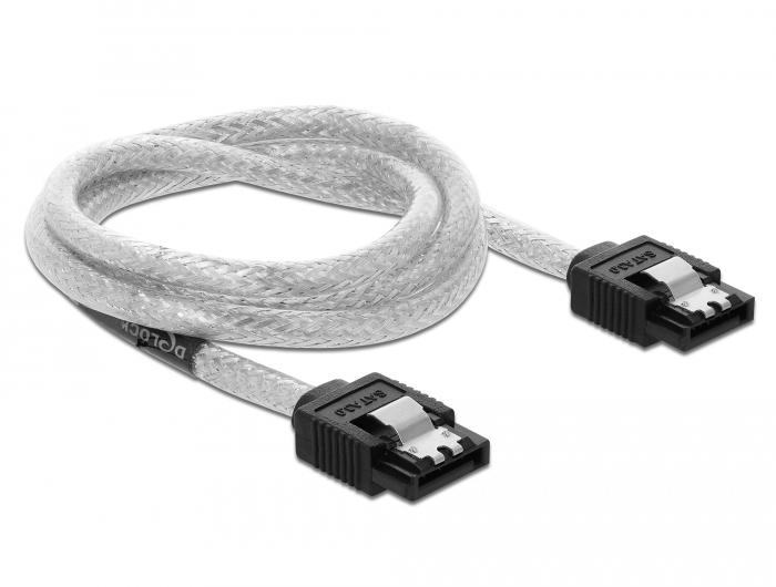Delock SATA 6 Gb/s Kabel 70 cm transparant - Delock