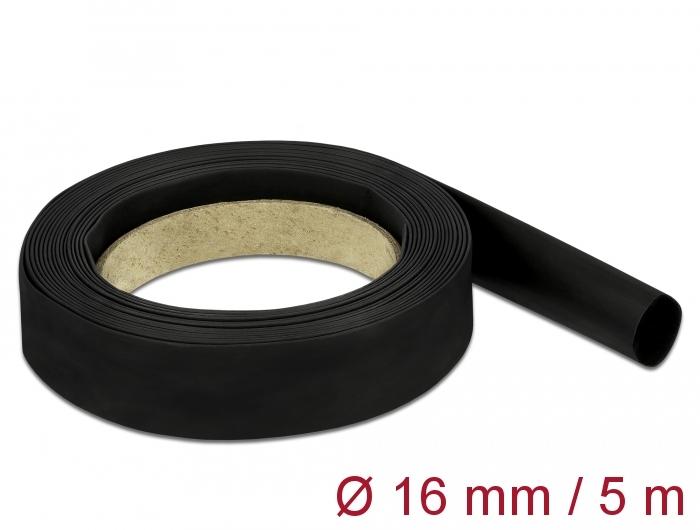 Delock krimpkous 5 m x 16 mm zwart - Delock