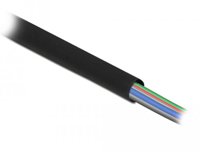 Delock Gaine thermorétractable 5 m x 8 mm noire - Delock