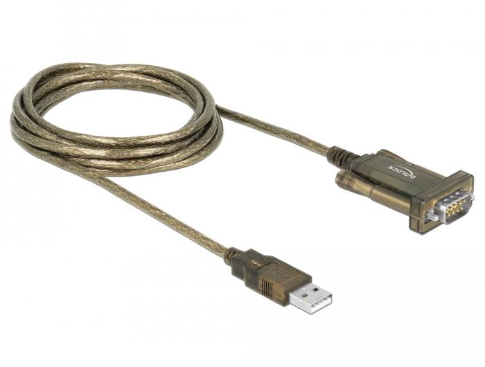 Delock Adapter USB 2.0 Type-A > 1 x Seriële DB9 RS-232 - Delock