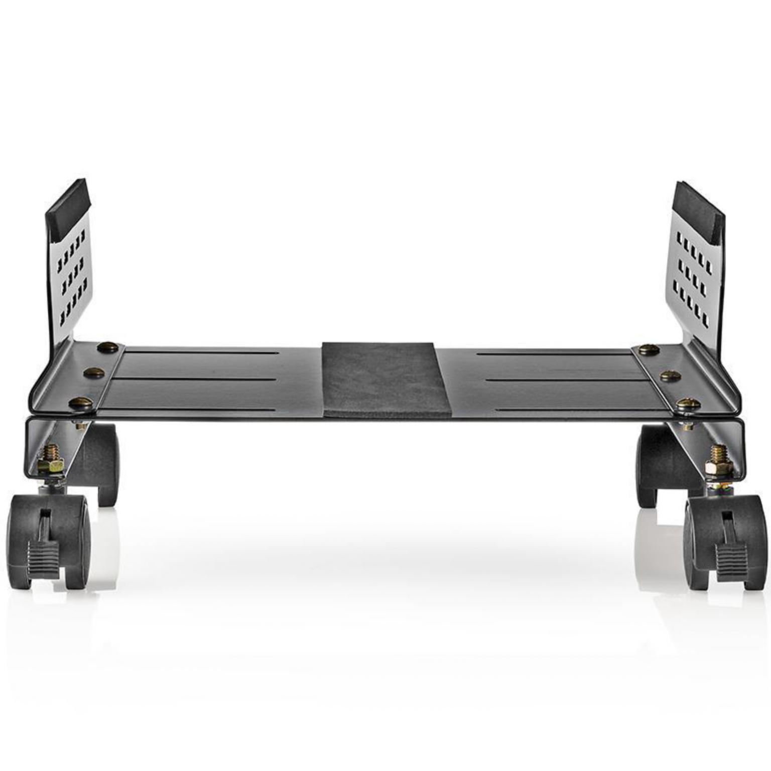 Ergonomische PC-Standaard Verstelbare Breedte 4 Zwenkwieltjes Zwart - Nedis