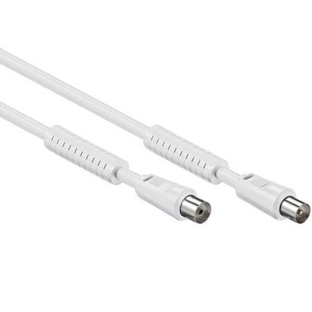 Câble coaxial blanc - double blindage