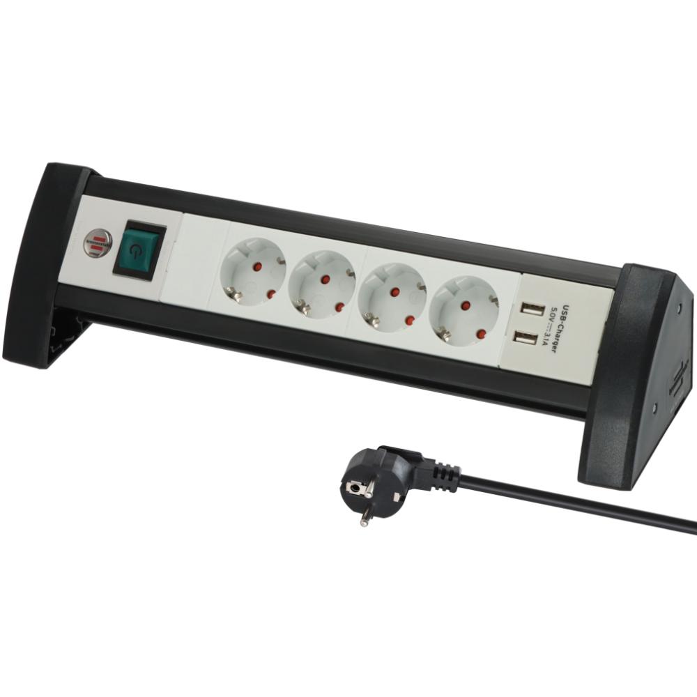 Stekkerdoos - 4-voudig - USB - Brennenstuhl