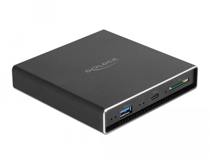 Delock Boîtier externe pour 2,5″ SATA HDD / SSD avec USB supplémentaire - Delock