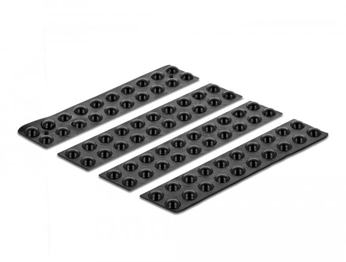 Delock rubbervoetjes rond zelfklevend 6 x 2 mm 80 stuks zwart - Delock