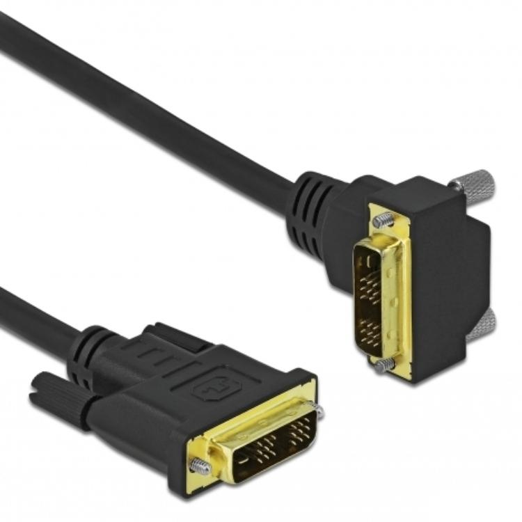 Delock DVI-kabel 18+1 Stekker op 18+1 Stekker gehoekte 3 m - Delock