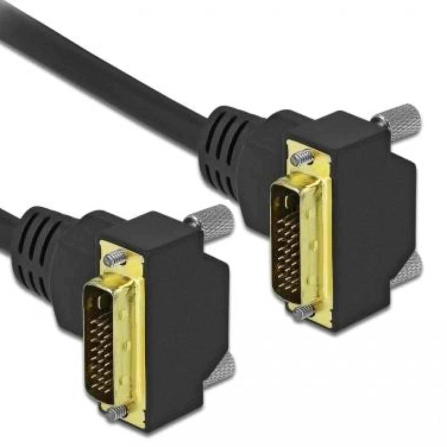 Câble DVI Delock 24+1 connecteur coudé sur connecteur coudé 24+1 2 m - Delock