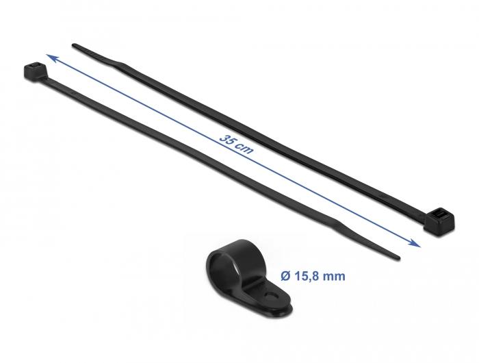 Tie-Wrap - 350 mm - Zwart - Delock
