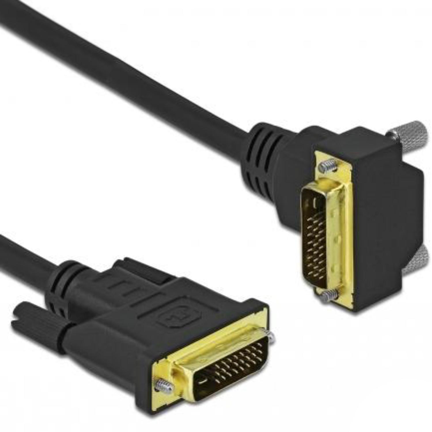 Delock DVI-kabel 24+1 Stekker op 24+1 Stekker gehoekte 2 m