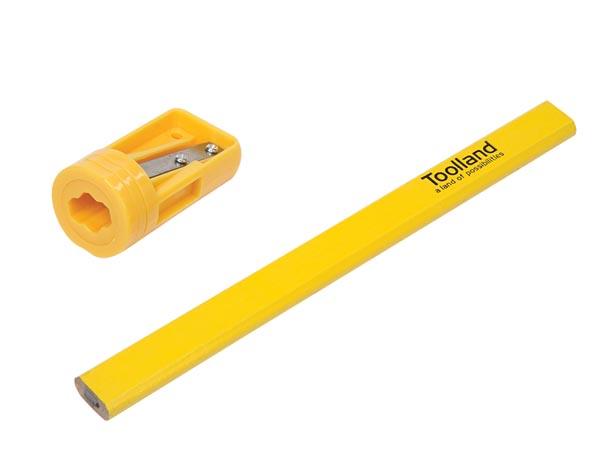 SET MET 12 TIMMERMANSPOTLODEN EN 1 PUNTENSLIJPER - Toolland