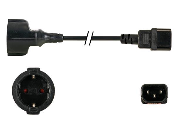 NETKABEL L=1,8m ZWART - Perel