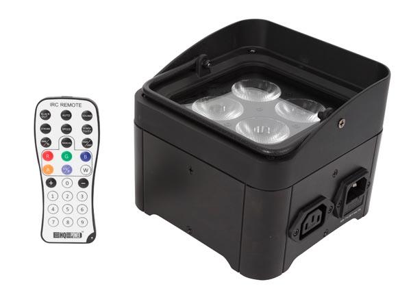 LED-VLOER / TRUSS-SPOT - 4 x 4 W RGB-UV - ZWART - HQ-Power