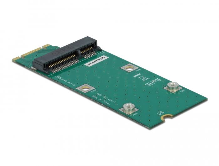 Adaptateur Delock M.2 Clé B+M vers emplacement Mini PCIe (PCIe / USB) - Delock