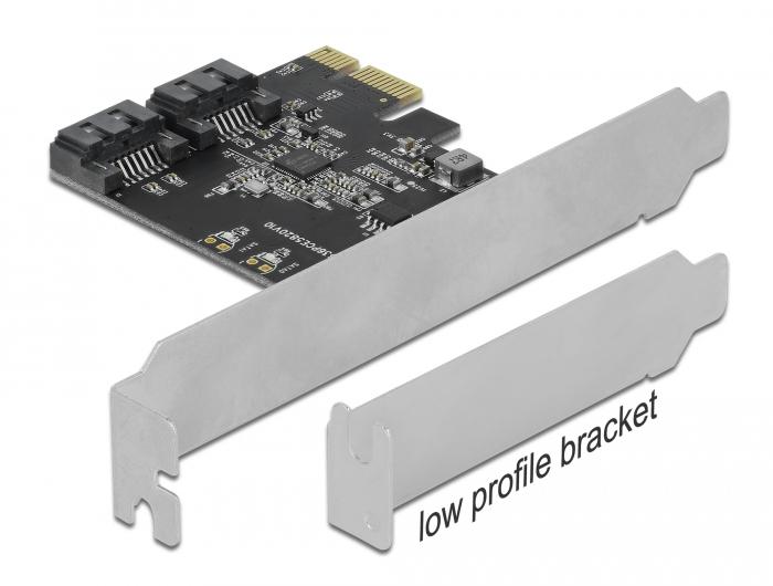 Delock 2-poorts SATA PCI Express-kaart Lage Profiel Vormfactor - Delock