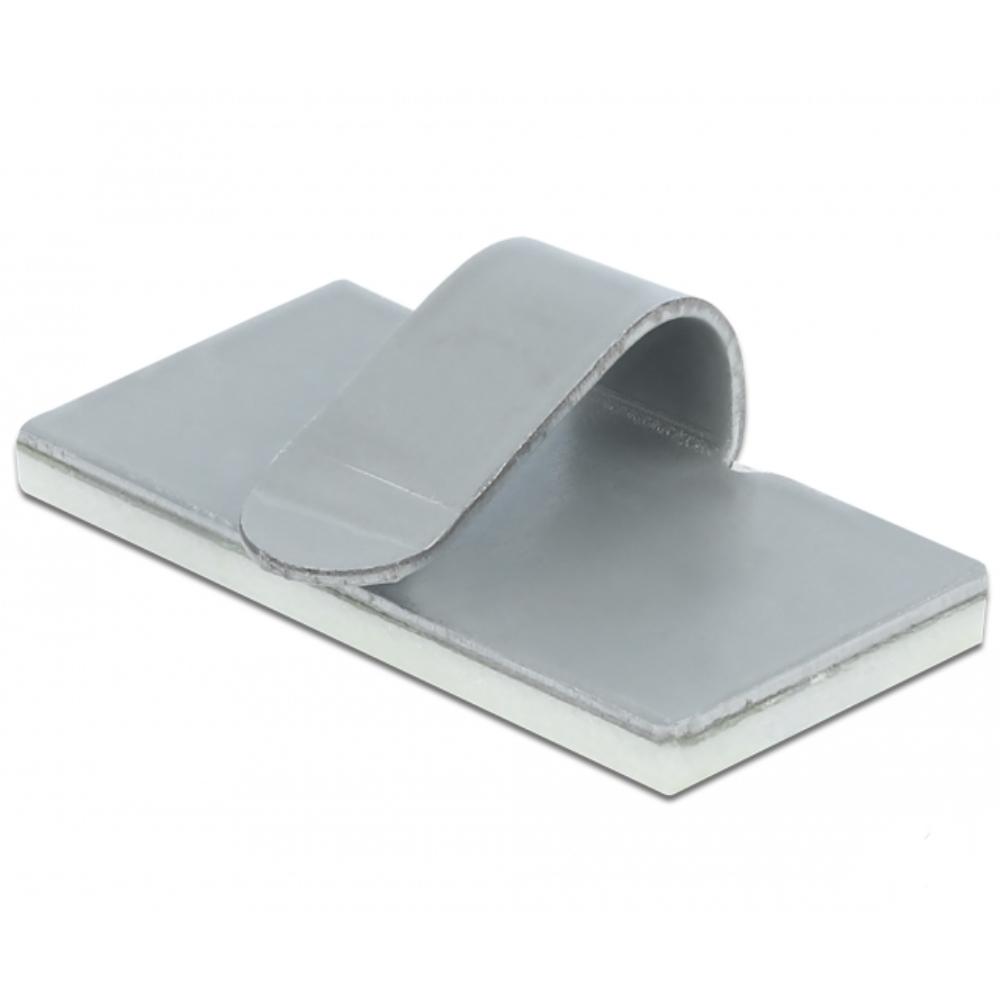 Pince de câble adhésive en acier inoxydable - Delock