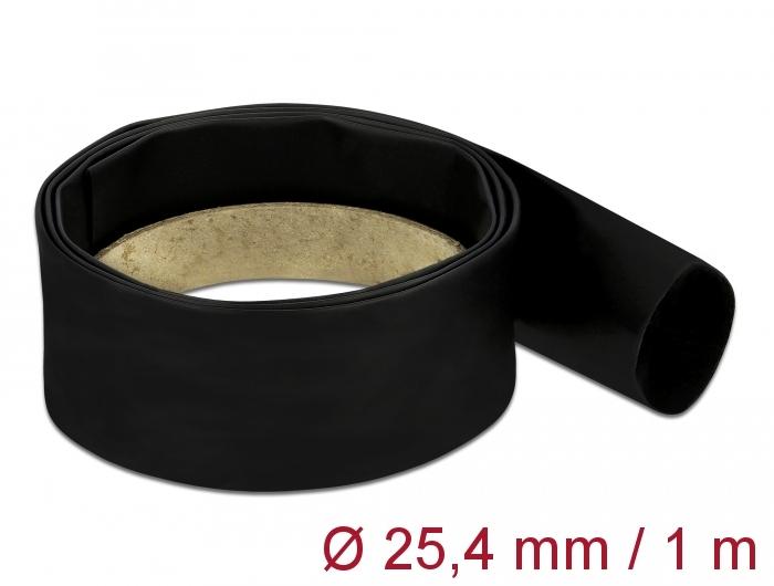 Delock krimpkous 1 m x 25,4 mm krimpverhouding 4:1 zwart - Delock
