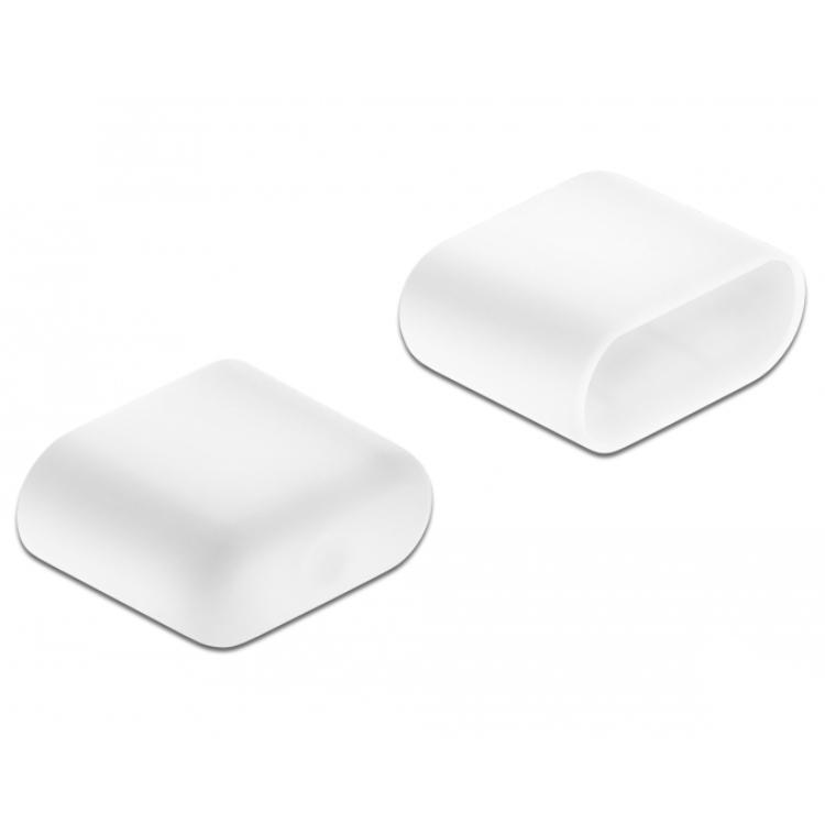 Delock Capuchon anti-poussière pour connecteur USB Type-C™ 10 pièces blanc