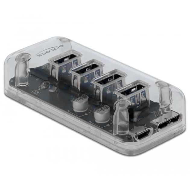 USB A + micro B hub - 4 ports - Delock