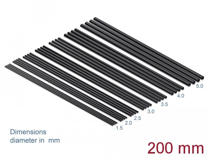 Delock krimpkous assortiment 200 mm 28 stuks zwart
