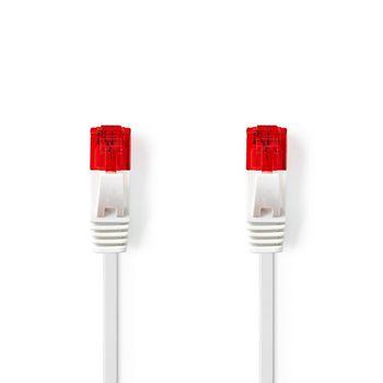CAT6 UTP-Netwerkkabel Plat RJ45 Male - RJ45 Male 5,0 m White