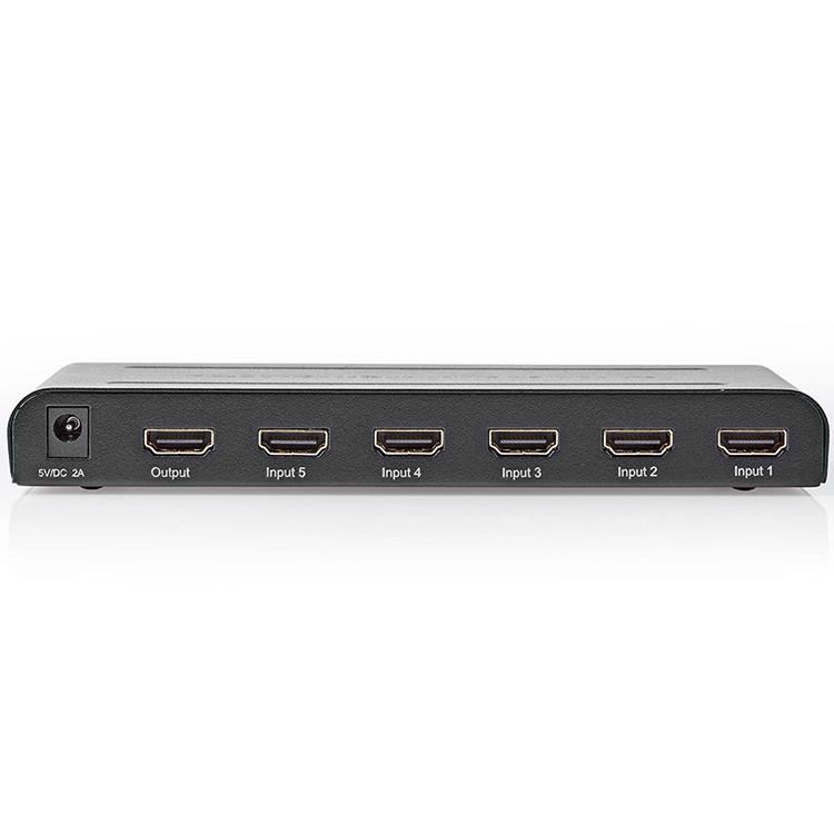 HDMI switch 5 poorts 4K@60Hz met actieve versterking