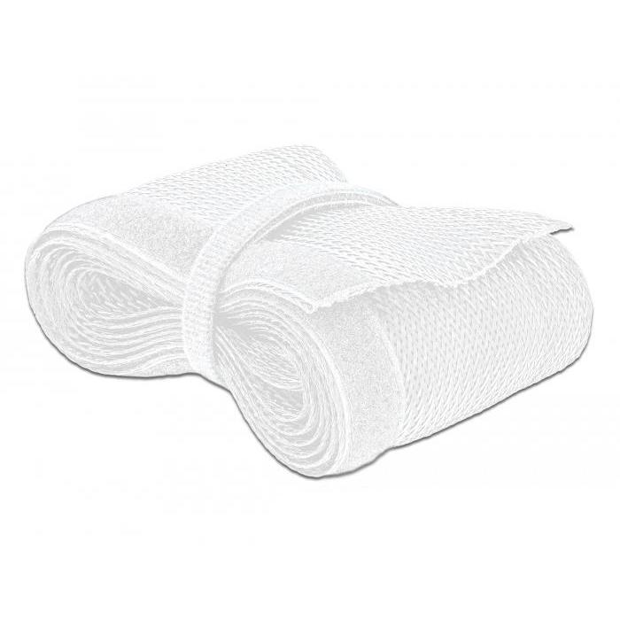 Kabelmantel met klittenbandsluiting 2 m x 32 mm wit - Delock