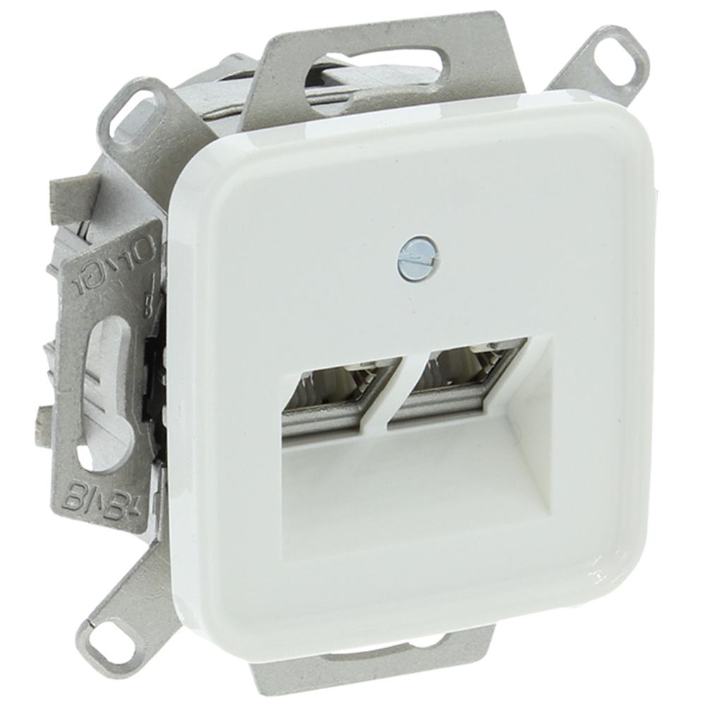 Cat 6 wandcontactdoos - Inbouw - Bush-Jaeger