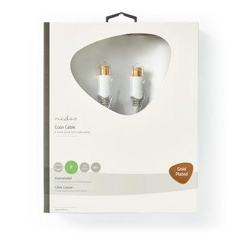 Câble satellite & antenne Connecteur F rapide Connecteur F rapide 10,0 m Blanc - Nedis