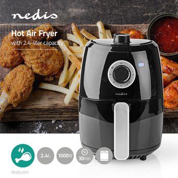 Airfryer 2,4 Liter Timer 30 Min. Zwart - Nedis