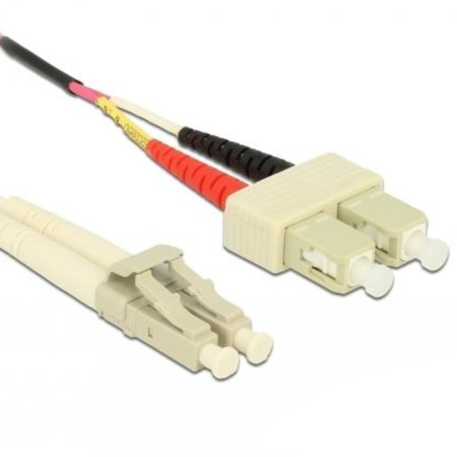 Câble fibre optique Delock LC vers SC Multimode OM4 0,5 m - Delock