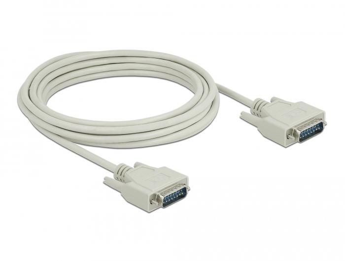Delock Seriële Kabel Sub-D15 Stekker op Stekker 5 m - Delock