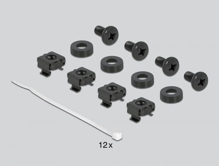 Delock 10″ kabelmanagement borstelstrip met kabelvanger 1 U sch - Delock