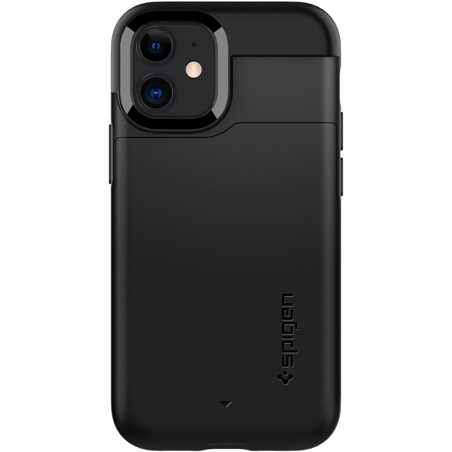 Slim Armor CS Backcover iPhone 12 5.4 inch - Zwart - Zwart - Spigen