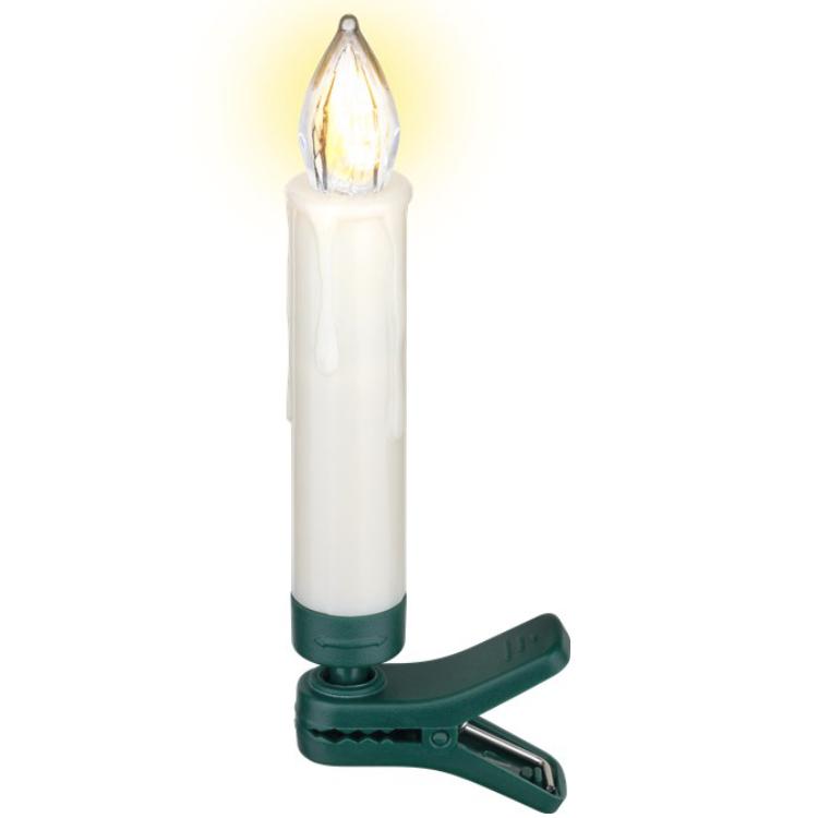 Set de 12 bougies LED en cire véritable Chandelle sans flamme avec bougeoir  en verre Lumière blanc chaud