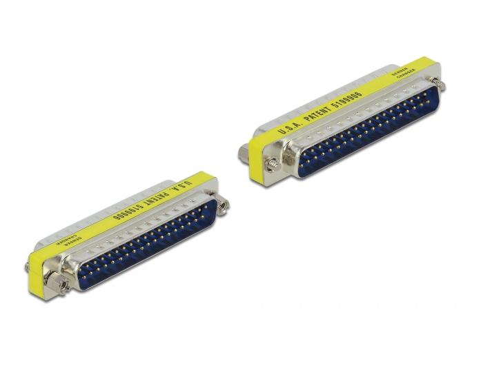 Delock Sub-D 37 broches Commutateur de sexe Fiche mâle vers Fiche mâle - Delock