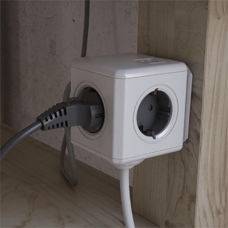 Multiprise LUSQ® Cube avec interrupteur - 3 Portes USB - 3 Prises  électriques - Zwart