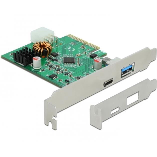 PCI Express Kaart 1x USB A + 1x USB C