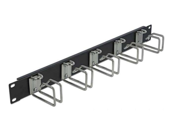 Delock 19″ Kabelmanagement Paneel zwart - Delock