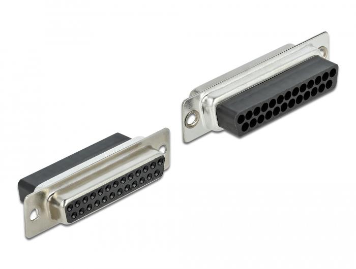 Delock Adapter Sub-D 25 Pin Female naar RJ45 Female Montagese - Delock