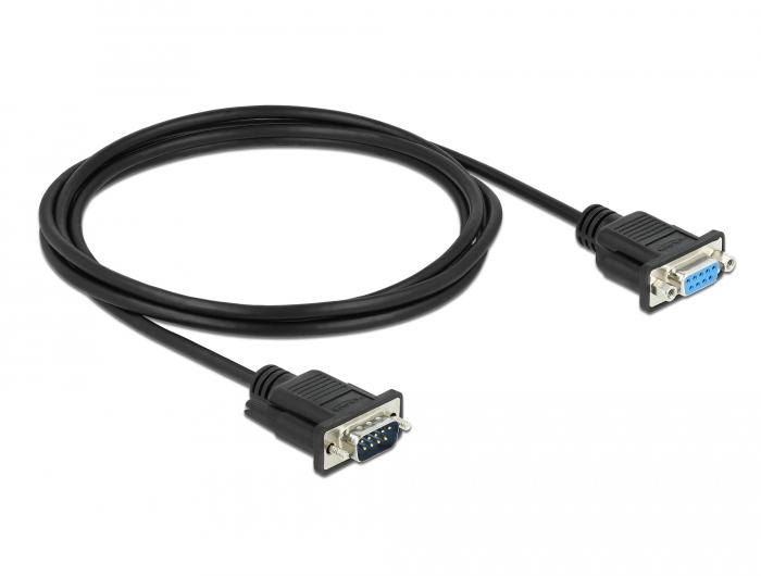 Delock Seriële Kabel RS-232 Sub-D9 Stekker op Buchse 2 m - Delock