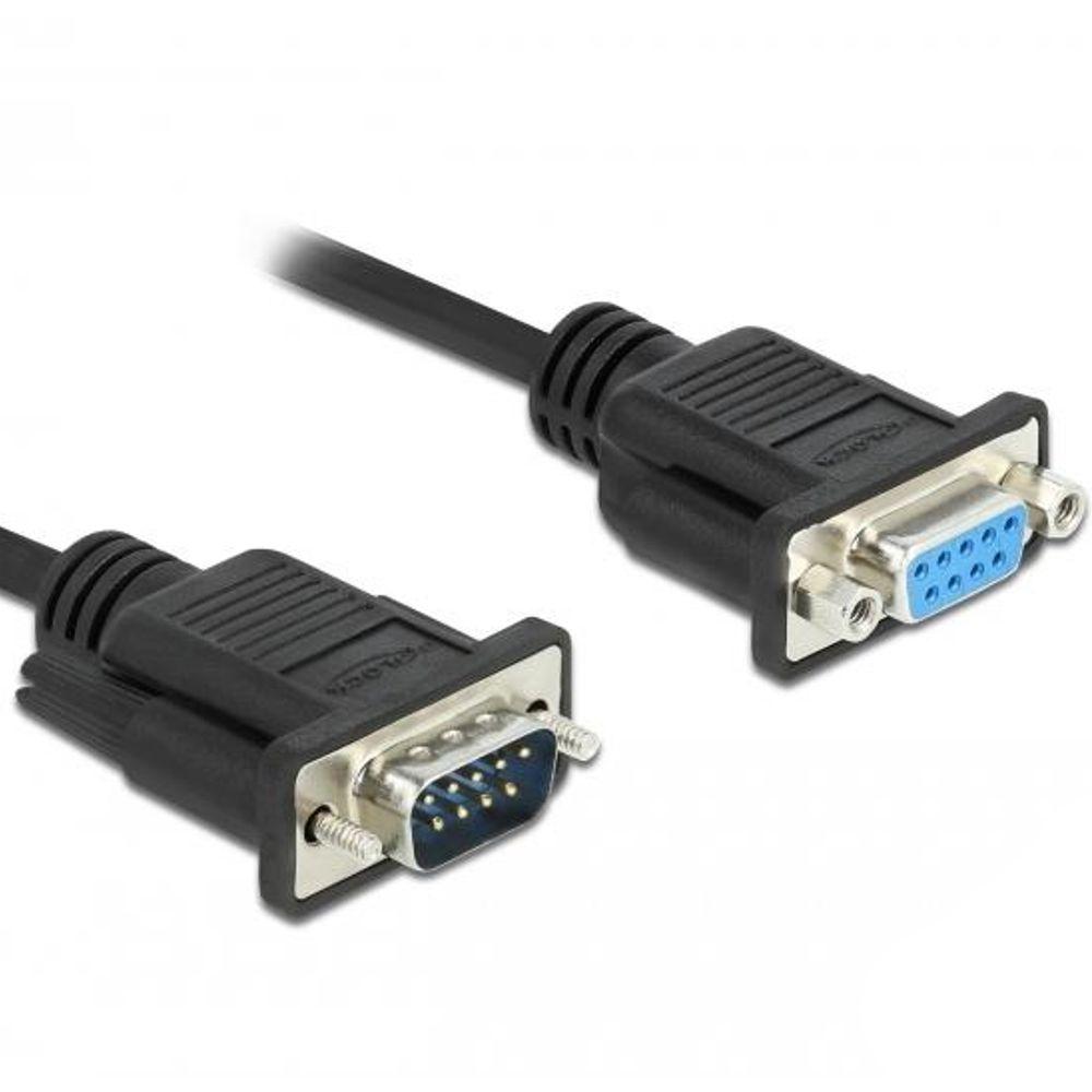 Delock Seriële kabel RS-232 Sub-D9 Stekker naar Buchse 1 m Null M - Delock